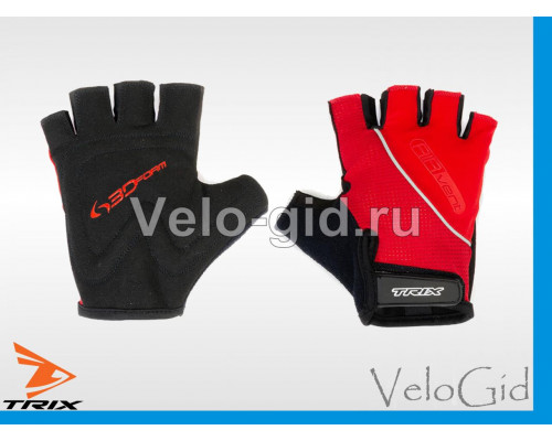 Перчатки велосипедные TRIX Gel S Красные